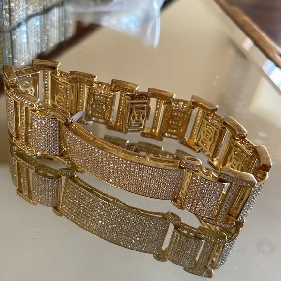 Blingbling bracelet for men Iceout stones - Picture 4 of 7